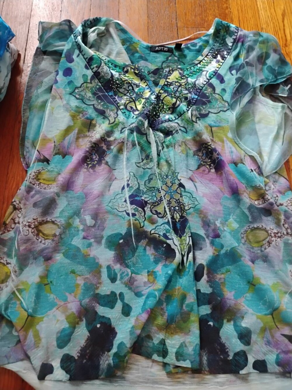 Watercolor Top 💙 💚